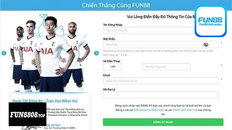 Hướng dẫn từng bước đăng ký Fun88 mới nhất 2024